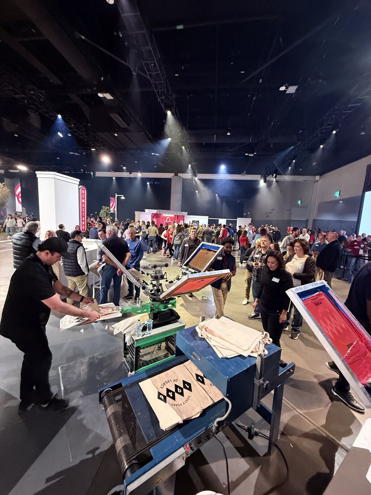 High-energy evening crowd at a brand activation
